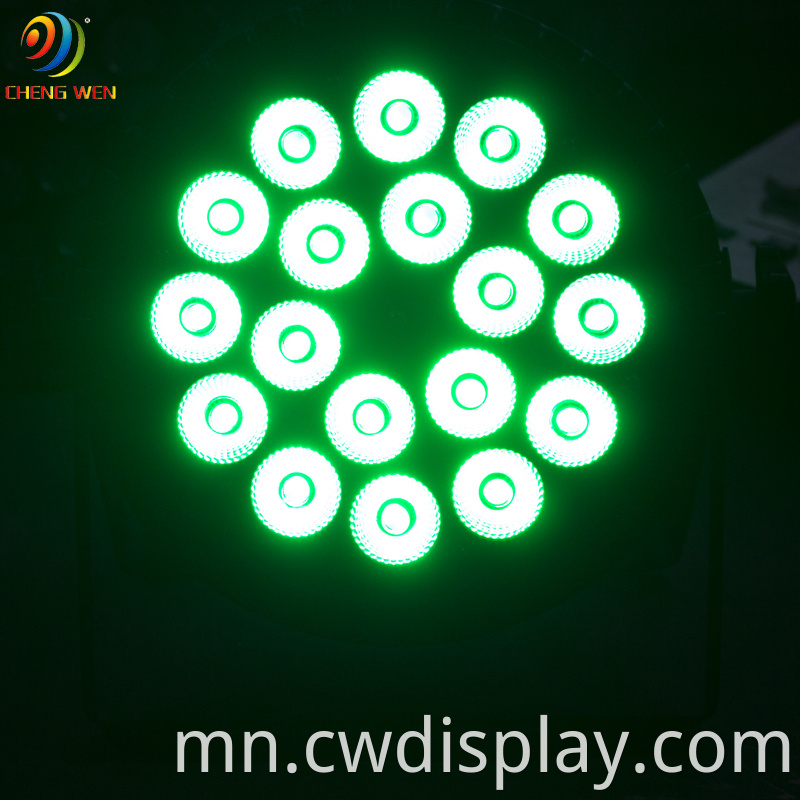 18pcs Waterproof Flat Led Par Light